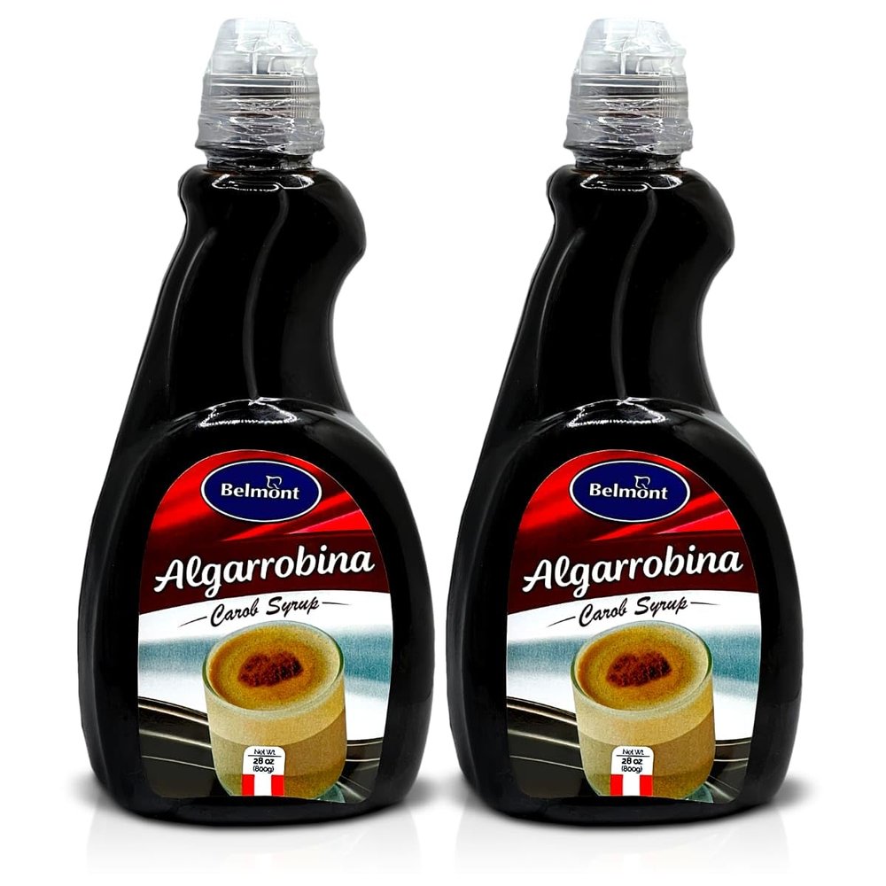 2 Bottles 28 oz of Belmont Carob Syrup | 2 Botellas de Sirope de Algarrobina 100% Natural Marca Belmont (2 pack)