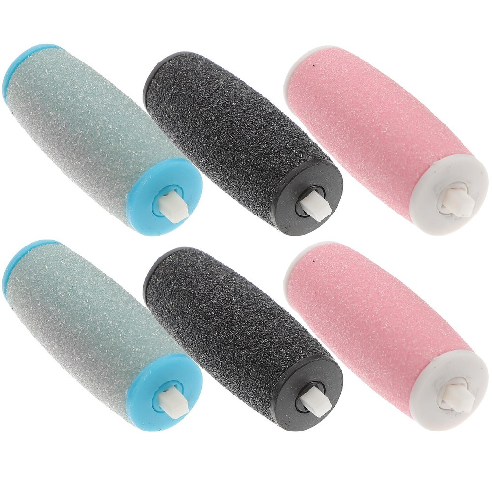 6pcs Extra Coarse Hard Skin Remover Replacement Roller Heads Foot Care Tool Compatible Electronic Foot File