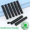 116mm Black King-Size Plastic Pill Tube with Squeeze Pop Top Caps (50 Pack), Urekt Child Resistant Storage Pill Box Pill Holder Waterproof Medicine Container view 3