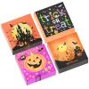 80 Count Halloween Paper Napkins - 4 Pattern 12 x 12 Inches Disposable Beverage Cocktail Napkins Happy Halloween Trick or Treat Boo Pumpkin Bats Serviettes Tableware Luncheon Napkin Party Decorations view 1