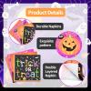 80 Count Halloween Paper Napkins - 4 Pattern 12 x 12 Inches Disposable Beverage Cocktail Napkins Happy Halloween Trick or Treat Boo Pumpkin Bats Serviettes Tableware Luncheon Napkin Party Decorations view 3