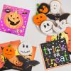 80 Count Halloween Paper Napkins - 4 Pattern 12 x 12 Inches Disposable Beverage Cocktail Napkins Happy Halloween Trick or Treat Boo Pumpkin Bats Serviettes Tableware Luncheon Napkin Party Decorations view 4