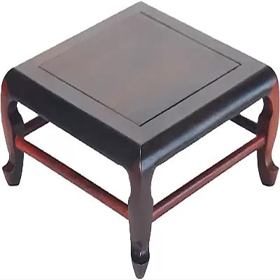 JYDQM Elevated Bonsai Base Wooden Oriental for Yard/Teahouse/Antique Shop Decoration, Antique Bonsai Base Stand Square for Ornament/Flower Vase/teapot (Size : Large)