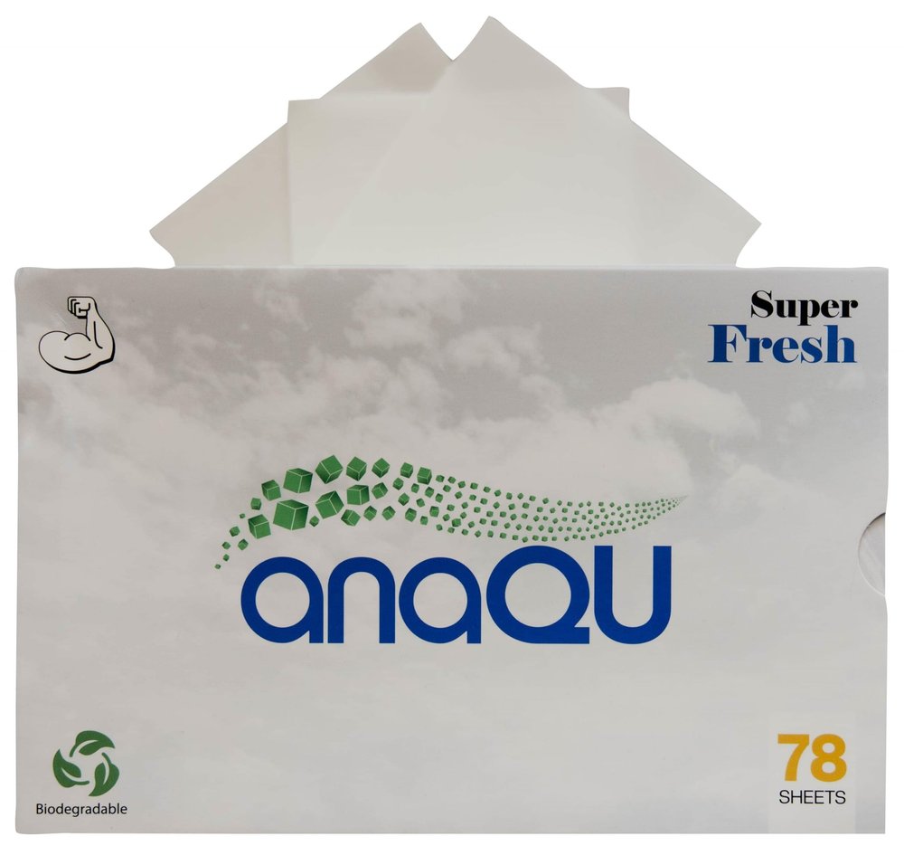 Anaqu - Laundry Detergent Sheets - Natural Laundry Detergent, Laundry Sheets, Organic Laundry Detergent, Baby Laundry Detergent, Delicate, Hypoallergenic, Washer (Laundry Scent Super Fresh 156 Sheets)
