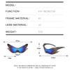 FUB Avant Garde Retro Heteromorphism One-piece Sunglasses Futuristic Sunglasses Outdoor Sports Running Riding Sunglasses (Blue Mercury) view 2