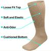 Falari 12-Pack Crew Length Diabetic and Circulatory Non Binding Physicians Approved Socks (9-11, Khaki) view 3