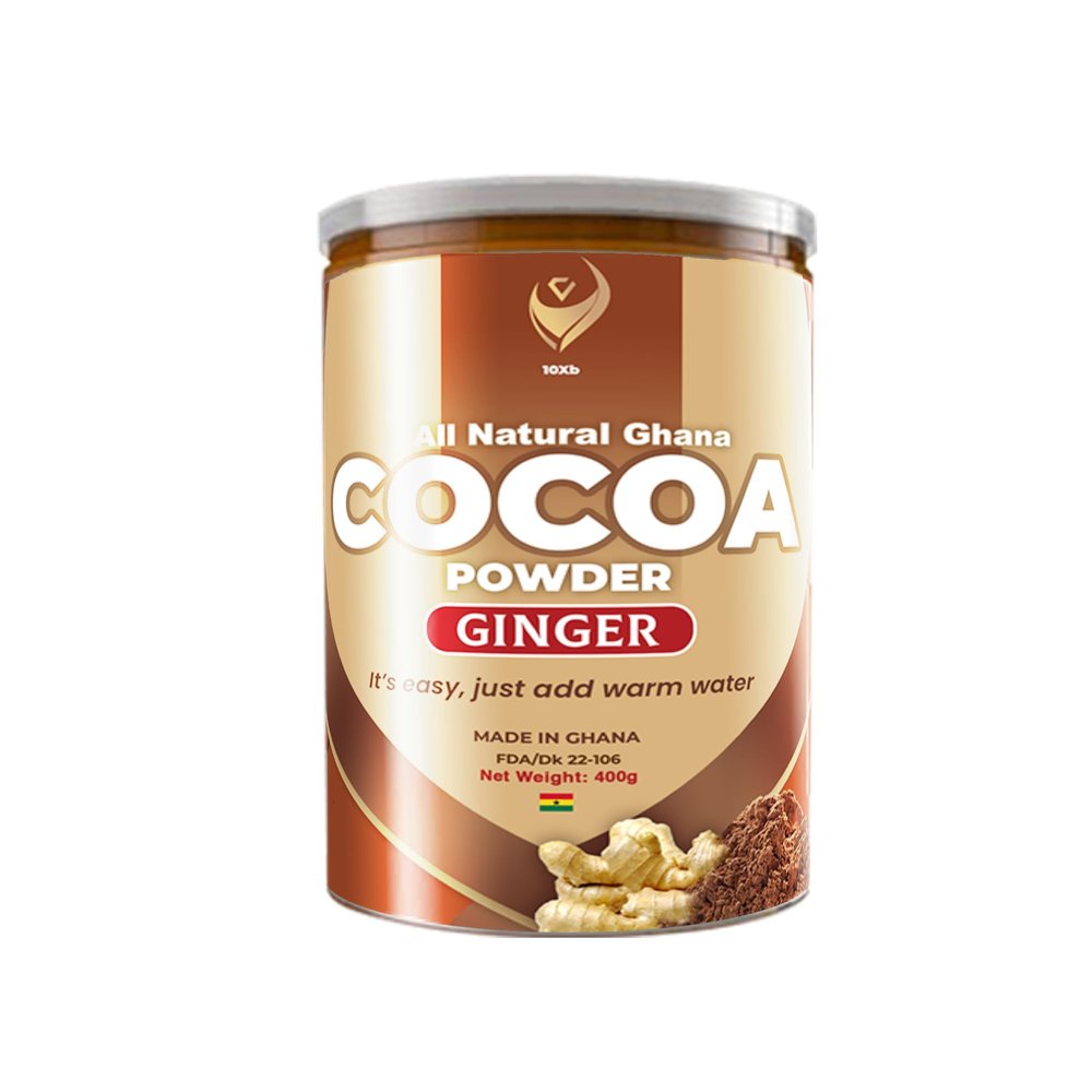 10XB Natural Cocoa Powder (Natural Cocoa Powder with Ginger, 400 Gram)