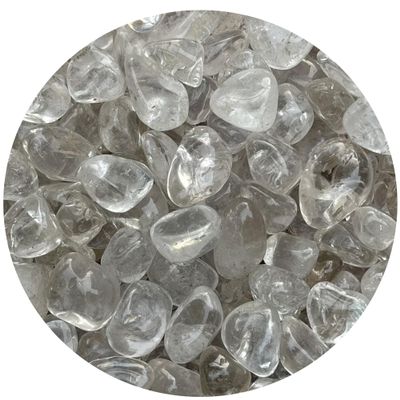 1/2 LB Clear Quartz Tumbled Stones, Polished Natural Clear Quartz Gemstone, Clear Quartz Polished Rocks (Clear Quartz)