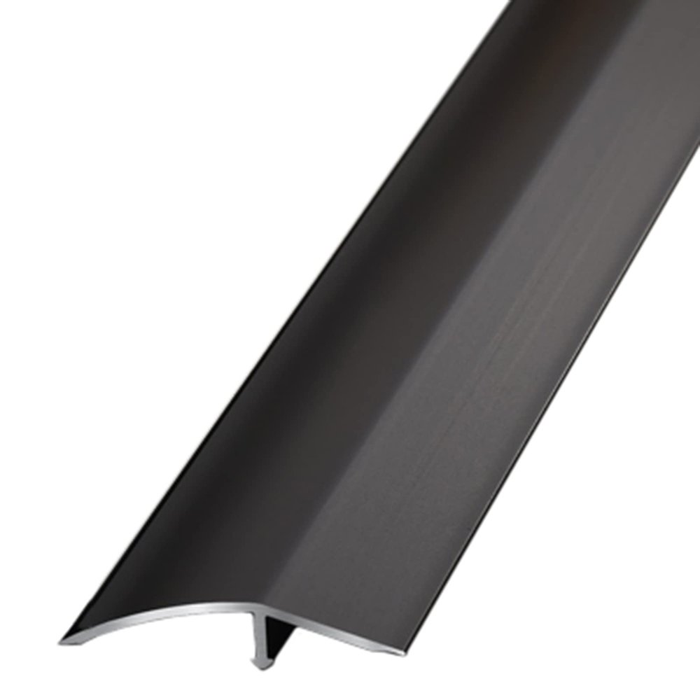 Carpet Transition Strips for Doorways, 5cm Wide Door Edge Trim Protection Wood to Tile, Portable Threshold Ramp for Wheelchair (Black Length 135cm/53 in)