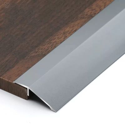 Doorway Floor Transition Strip Carpet to Wood, Entry Ramps for Home Stair Steps, 3.5cm Wide Aluminum Thresholds Reducer (Gray Length 110cm/43 in)