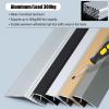 Doorway Floor Transition Strip Carpet to Wood, Entry Ramps for Home Stair Steps, 3.5cm Wide Aluminum Thresholds Reducer (Gray Length 110cm/43 in) view 4