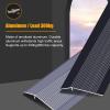 Doorways Transition Strips for Uneven Floors, 10cm Wide Carpet Edge Trim Aluminum Thresholds Reducer, Hallway Entrance Front Door (Gray Length 115cm/45 in) view 2