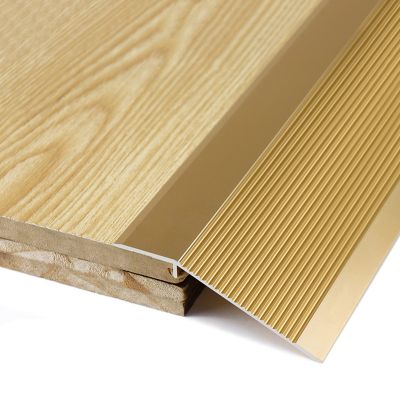 Floor Transition Strip Aluminium, Golden Door Threshold Ramps, 10cm Extra Wide Doorway Edge Trim for Home Office School Shop (Length 90cm/35 in)
