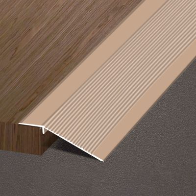 Doorways Transition Strips for Uneven Floors, 10cm Wide Carpet Edge Trim Aluminum Thresholds Reducer, Hallway Entrance Front Door (Gold Length 140cm/55 in)