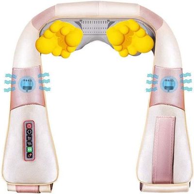 CAFFIA Shiatsu Back and Neck Massager with Heat Deep,16 Kneading Nodes Soothes Muscles Tissues Relief Electric Massager,Kneading Massage for Neck, Back, Shoulder, Foot and Legs, Use at Home, Car, Offi