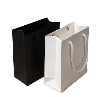 MODADA Gift Bags 10/30pcs White Black Paper Gift Bag Kraft Paper Candy Box with Handle Wedding Birthday Party Gift Package (Color : Black, Size : 10PCS_13X6X15 CM)