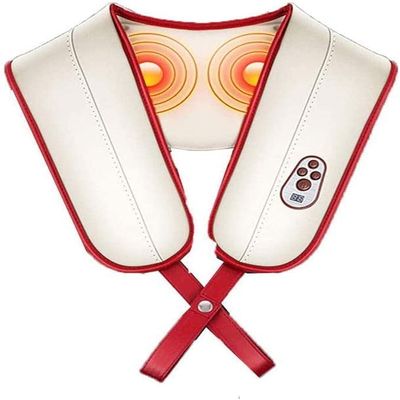 CAFFIA Neck Back Massager, Shiatsu Neck Shoulder Massager with Heat, Electric Neck Massage Pillow Kneading for Neck,Back, Shoulder, Foot, Leg Muscles Pain Relief Relax in Car Office and Home