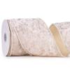 MAYREEL 4 Inch Ivory Crushed Velvet Ribbon Wired Extra Wide for Christmas Decorations Gift Wrapping Wreaths Tree Toppers 10 Yards view 1