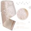 MAYREEL 4 Inch Ivory Crushed Velvet Ribbon Wired Extra Wide for Christmas Decorations Gift Wrapping Wreaths Tree Toppers 10 Yards view 2