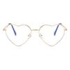 Gleyemor Heart Shaped Blue Light Glasses for Women Cute Computer Glasses (Gold) view 2