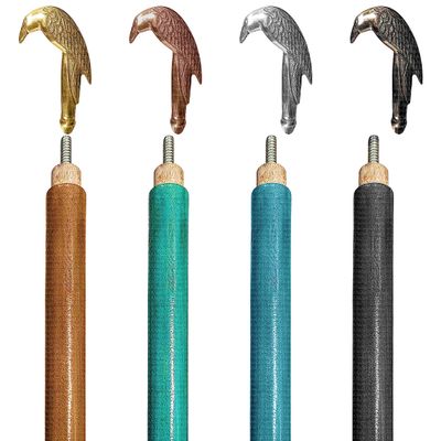 A.A.Nauticals Customizable Wooden and Leather Walking Stick Cane for Men, Women, and Seniors, Adjustable, Collapsible (4 Colors, Raven Brass Handle, AANWSPL-90) (WSPL-01-Black Antique)