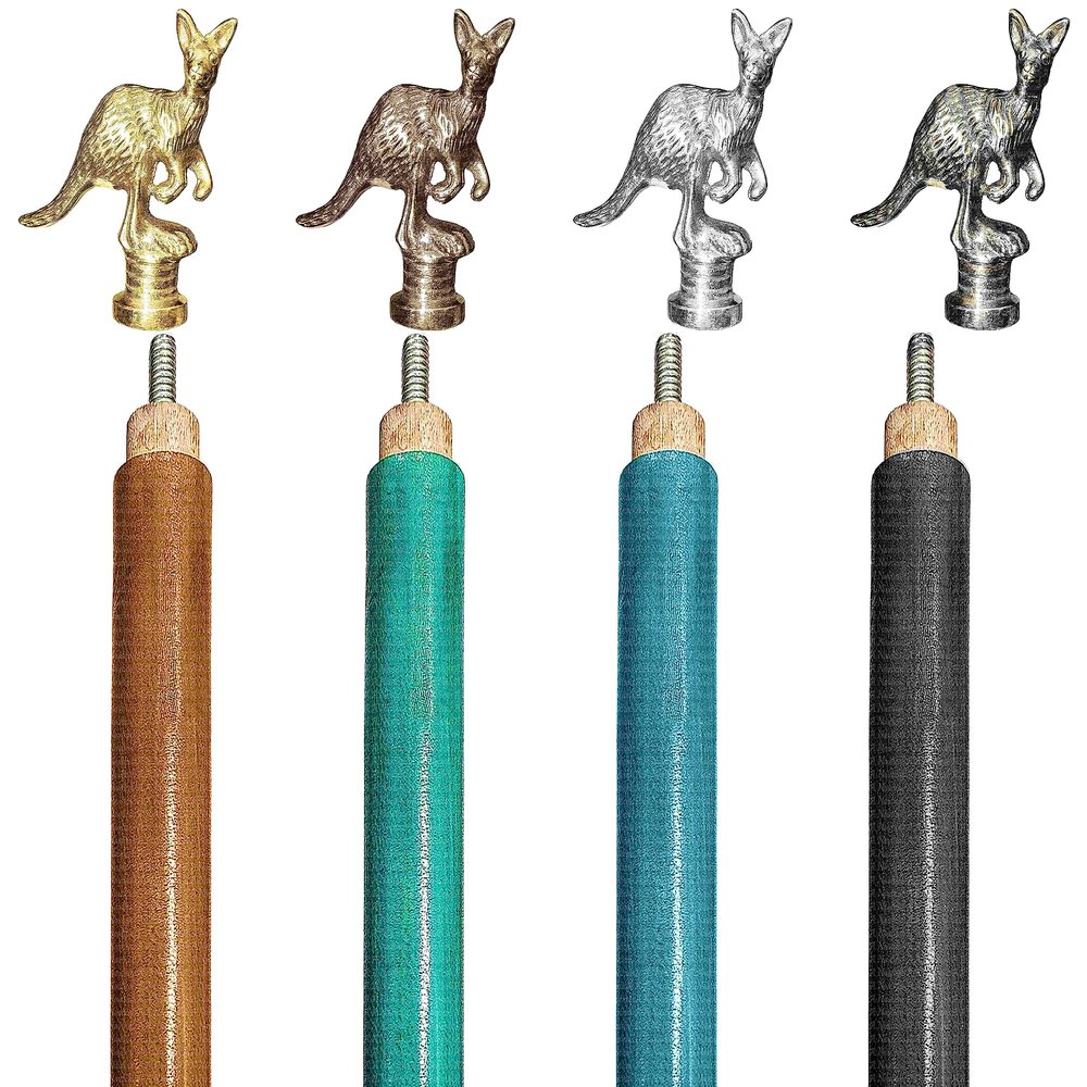 A.A.Nauticals Customizable Wooden and Leather Walking Stick Cane for Men, Women, and Seniors, Adjustable, Collapsible (4 Colors, Kangaroo Aluminum Handle, AANWSPL-53) (WSPL-01-Golden Polished)