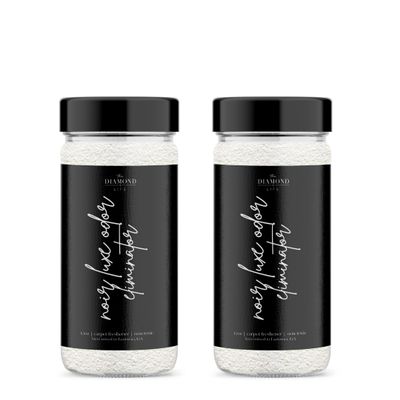 The Diamond Life Home "Noir Luxe" Sea Salt, Ozone, & Black Plum Natural Carpet Powder For Vacuuming, Mattress & Upholstery Freshener, Odor Eliminator For Homes With Kids & Pets(2 Pack)