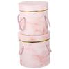 Anneome Portable Round Flower Packaging Box 5.51 Inch Handheld Cylinder Box for Valentine Wedding Birthday Floral Arrangements view 1