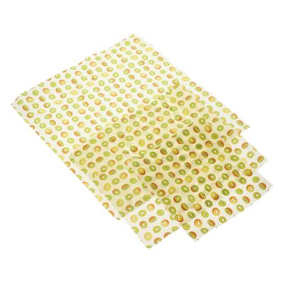 Mikinona Sustainable Beeswax Wraps Reusable Washable 3-piece Set for Food Storage Packaging