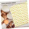 Mikinona Sustainable Beeswax Wraps Reusable Washable 3-piece Set for Food Storage Packaging view 3