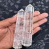 1Pc Clear Crystal Quratz Tower, Himalayan Clear Crystal Quartz Large Clear Crystal Point, Clear Quartz Obelisk, Natural Clear Crystal Wand, Crystal Tower, 4-5 Inches view 2