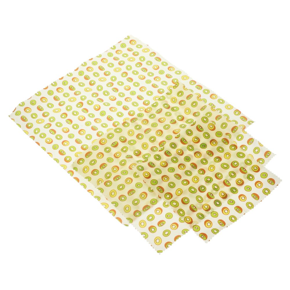 SHOWERORO Reusable 3 Pack Beeswax Food Wrap for Bread Sandwiches Snacks Kitchen Set Sustainable Odorless
