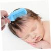 Beatifufu 1 Set Baby Brush and Comb Newborn Infant Massage Hair Brush Comb Kit Blue Soft Material Anti-Static Promote Circulati view 4