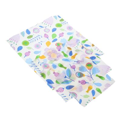 Organic Beeswax 3pcs Beeswax Wrap Organic Beeswax Organic Beeswax Cloth Kitchen Beeswax Wraps Food Wrap Cloth Cloth Suit Wrapping Cloth Purple Flower Stencil Purple