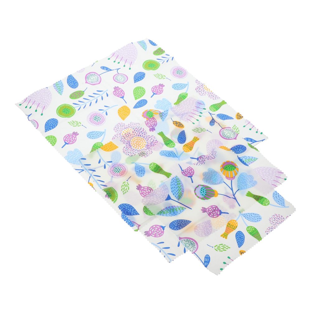 Organic Beeswax 3pcs Beeswax Wrap Organic Beeswax Organic Beeswax Cloth Kitchen Beeswax Wraps Food Wrap Cloth Cloth Suit Wrapping Cloth Purple Flower Stencil Purple