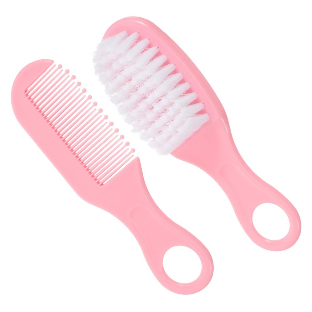 Beatifufu Newborn Grooming Kit 1 Set Brush Comb Set Infant Massage Hair Brush Comb Kit