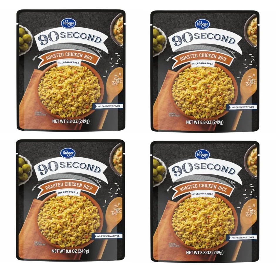 Pack of 4 90 Second Roasted Chicken Rice 8.8 oz
