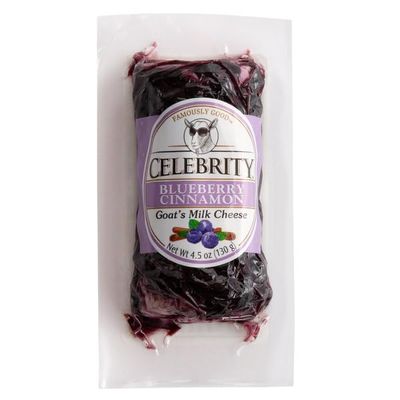Celebrity goat cheese log blueberry cinnamon 4oz |6pack total of 1.5Ib