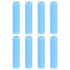 uxcell 8pcs Silicone Straw Tips, Metal Straw Covers, Soft Reusable Straws Tips Fit for 6mm/0.24" OD Stainless Steel Straws, Sky Blue view 1