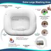 Large Size Inflatable Hair Washing Basin with Built-in Head Comfort Pillow Shampoo Basin for Elderly Disabled Pregnant Injured Bedridden view 2