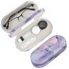 Fintie 2 in 1 Contact Lens Case and Eyeglasses Case, Double Sided Portable Eyeglasses Travel Holder with Built-in Mirror, Tweezer and Contact Lens Solution Bottle Included, Lilac Marble view 1