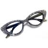 mincl Bling Rhinestone Reading Glasses Women Cat Eye Computer Reader Stylish Ladies Designer Fashion Anti Blue Light Eyewear (gray, 2.5, multiplier_x) view 1