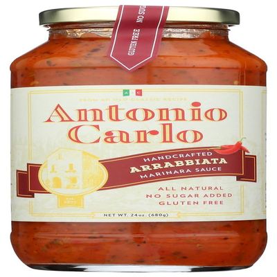 Antonio Carlo Gourmet Sauce Arrabbiata Marinara Sauce, Gluten Free, 24 Ounces (Pack Of 6)