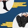 Bulinlulu Extra Width Socks for Swollen Feet-4 Pairs Hospital Grip Bariatric Diabetic Socks for Women Men 13-15-4 Pink view 2