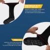 Bulinlulu Extra Width Socks for Swollen Feet-4 Pairs Hospital Grip Bariatric Diabetic Socks for Women Men 13-15-4 Pink view 3