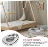 1pc Bedpan Toilet Seat for Elderly Pan with Lid Stainless Steel Saucepan Male Bed Pan Portable Elderly Bed Urine Pot Horizontal Bedpan Bed Pan for Bedridden Elderly Metal Bedpan view 4