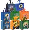 AhfuLife 8 Pcs Halloween Trick or Treat Bags, Candy Tote Bags with Handles, Reusable Non-Woven Gift Bag for Halloween Party Supplies Favors (7.87.83.1) view 1