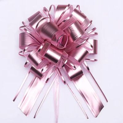 HQJAXJ 6pcs Pull Bows,Pink Bows for Gift Wrapping Pull Bows for Wedding Baskets,6 Inches Diameter Gift Bows,Decorate Gifts Such as Christmas,Valentine's Day,and Parties (pink)