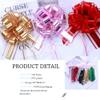 HQJAXJ 6pcs Pull Bows,Pink Bows for Gift Wrapping Pull Bows for Wedding Baskets,6 Inches Diameter Gift Bows,Decorate Gifts Such as Christmas,Valentine's Day,and Parties (pink) view 3