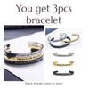 RENYILIN 3PCS Stainless steel cuff bracelet Medical alert ID Emergency first Aid bracelet (PENICILLIN ALLERGY) view 2